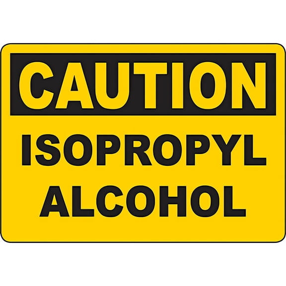 Warning Sign Caution Isopropyl Alcohol - 8"x12" Aluminum Rust-Proof Sign for Science Labs Industrial Storage Cleaning Zones