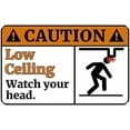 thumbnail image 1 of Warning Sign - Caution Low Ceiling Watch Your Head, Usable Indoor Like Basements, Garages, Hallways and Outdoor Like Underpasses, Porches, 12X8 Inch, 1 of 4