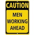 thumbnail image 1 of Warning Sign Caution Men Working Ahead Hazard Sign Men at Work Signs Road Sign Business Sign 8X12 Inches Aluminum Metal Tin Sign, 1 of 5