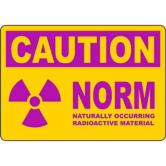 Warning Sign Caution NORM - 8"x12" Aluminum Rust-Proof Sign for Nuclear Facilities Industrial Radiation Zones