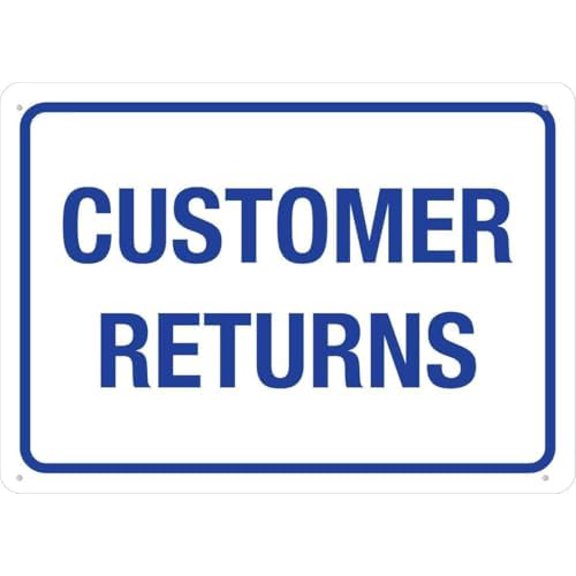 Warning Sign - Customer Returns, Outdoor Aluminum Sign, Ink for House, Business, Durable Metal Warning Sign, for Garage, Warehouse, 12X8 Inch