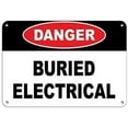 thumbnail image 1 of Warning Sign Danger Buried Electrical Hazard Sign Hazard Labels Sign Business Sign 12X8 Inches Metal Tin Sign, 1 of 4
