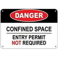 thumbnail image 1 of Warning Sign Danger Confined Space Entry Permit Not Required Sign Business Sign 12X8 Inches Aluminum Metal Tin Sign, 1 of 4