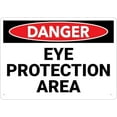thumbnail image 1 of Warning Sign - Danger Eye Area, Outdoor Printed Rust Free Aluminum Yard Sign, for Home, Business, Driveway Alert, 12X8 Inch, 1 of 4