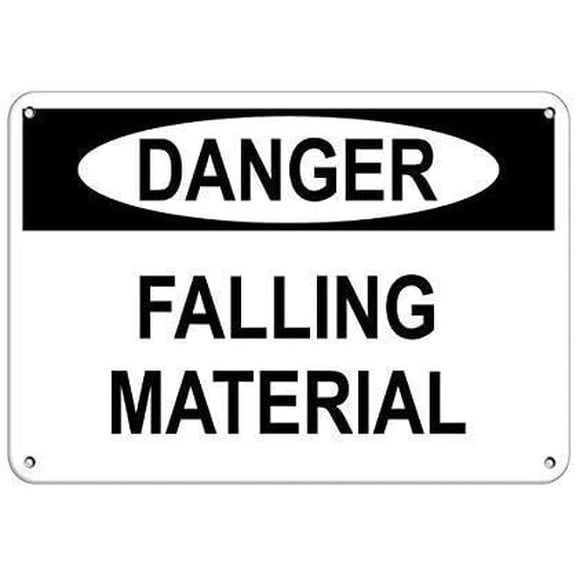 Warning Sign Danger Falling Material Hazard Sign Construction Sign Business Sign 12X8 Inches Metal Tin Sign