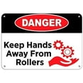 thumbnail image 1 of Warning Sign Danger Keep Hands Away from Rollers Machine Hazard Signs Sign Business Sign 12X8 Inches Metal Tin Sign, 1 of 4