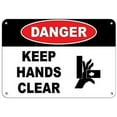 thumbnail image 1 of Warning Sign Danger Keep Hands Clear Hazard Sign Hazard Labels Sign Business Sign 12X8 Inches Metal Tin Sign, 1 of 4