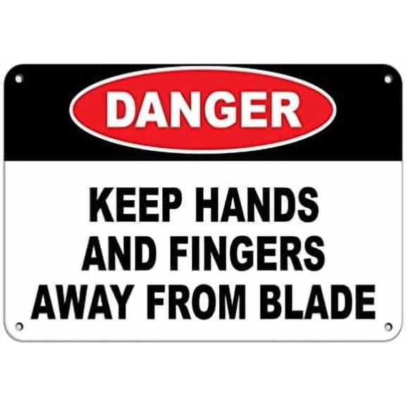 Warning Sign Danger Keep Hands and Fingers Away from Hazard Labels Sign Business Sign 12X8 Inches Aluminum Metal Tin Sign
