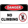 thumbnail image 1 of Warning Sign Danger No Climbing Hazard Sign Hazard Labels Sign Business Sign 12X8 Inches Metal Tin Sign, 1 of 4