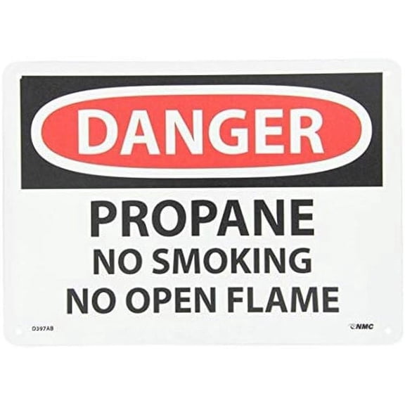 Warning Sign Danger Propane NO Smoking NO Open Flame Sign Business Sign 12X8 Inches Aluminum Metal Tin Sign