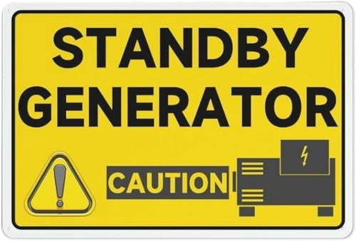 Warning Generator Warning Sign - Danger Standby Generator, Aluminum Metal Warning Sign ...