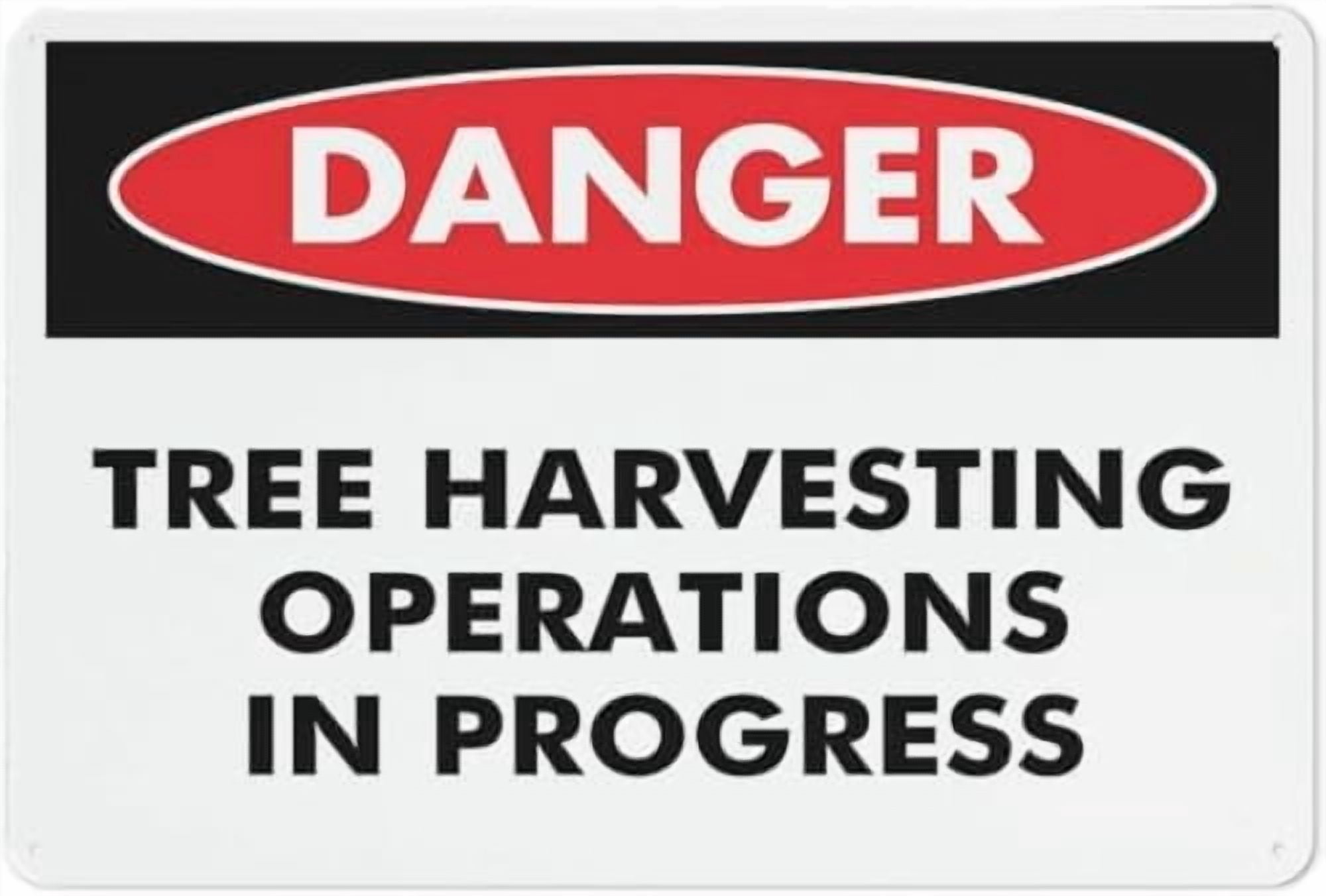 Operations Use Sign Warning Sign - Danger Tree Harvesting Operations in Progress, Aluminum ...