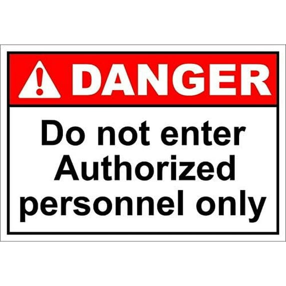 Warning Sign Do Not Enter Authorized Personnel Only Danger Sign Business Sign 12X8 Inches Metal Tin Sign