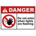 thumbnail image 1 of Warning Sign Do Not Enter When Lights are Flashing Danger Sign Business Sign 12X8 Inches Aluminum Metal Tin Sign, 1 of 4