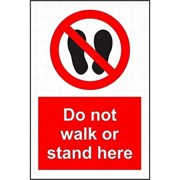Do Not Walk In Group Sign Warning Sign Do not Walk or Stand here Sign Business Sign 12X8 Inches ...