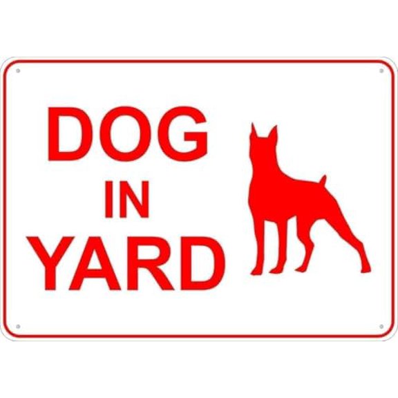 Warning Sign: Dog in Yard, Rust Free Aluminum Sign Durable Outdoor, Ideal for residences alerting to Dogs in Yards 12x8 Inch