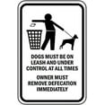 thumbnail image 1 of Warning Sign Dogs Must Be On Leash Under Control Owner Sign Business Sign 12X8 Inches Aluminum Metal Tin Sign, 1 of 4