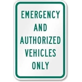 Warning Sign Emergency and Authorized Vehicles Only Sign Business Sign 12X8 Inches Aluminum Metal Tin Sign_1