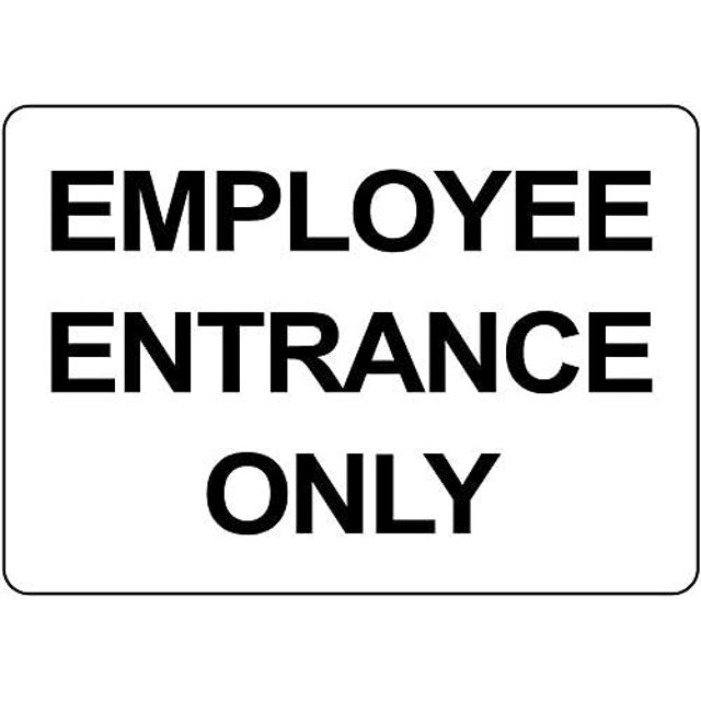 Warning Sign Employee Entrance Only Sign Business Sign 12X8 Inches ...