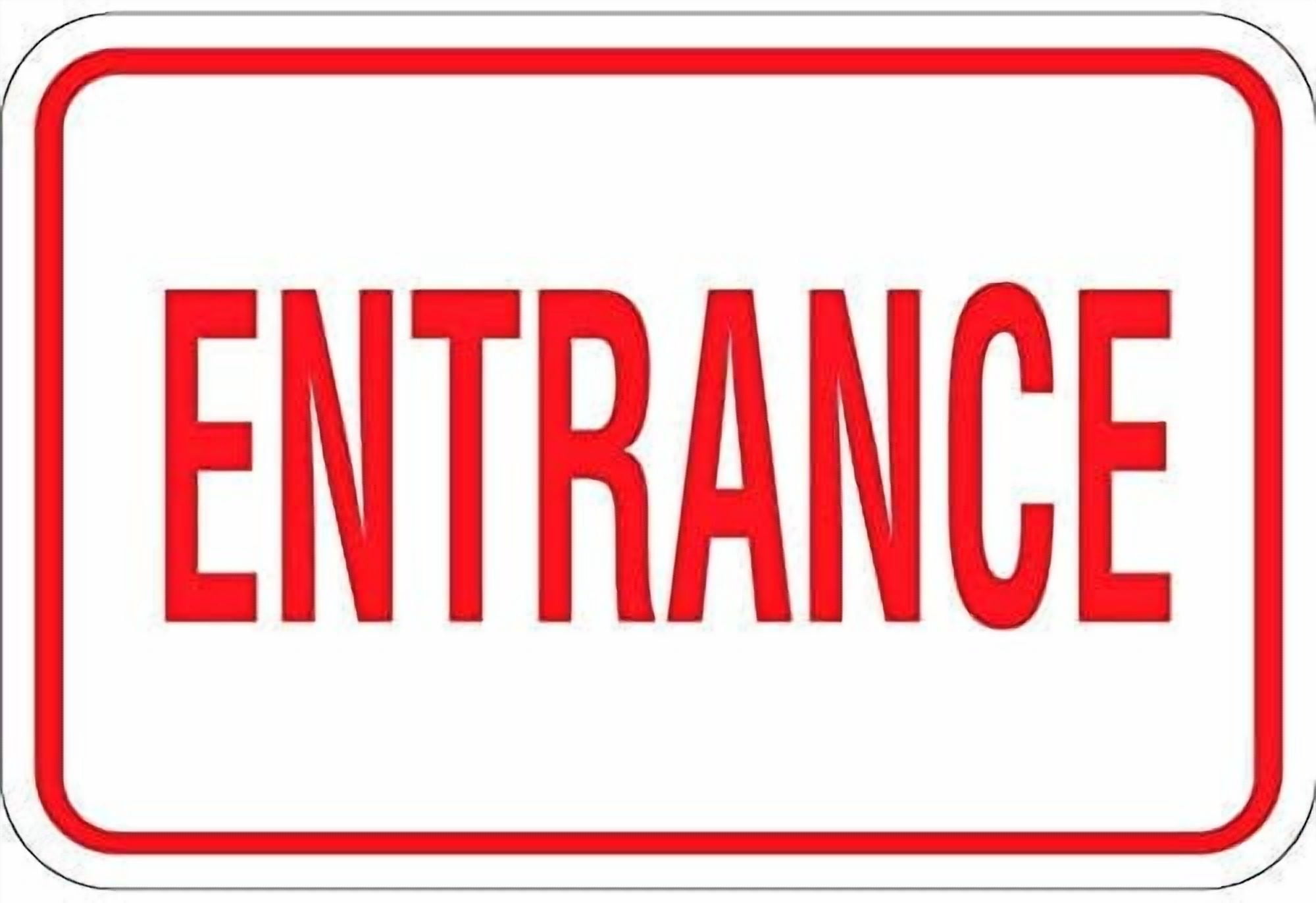 Entry Warning Sign Warning Sign Entrance Sign Business Sign 12X8 Inches Aluminum Metal Tin ...