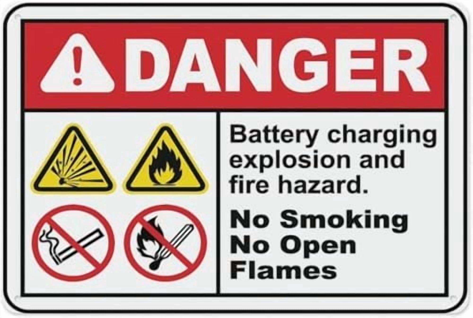 Warning Sign Decor Warning Sign - Explosion and Fire Hazard, Tin Sign, Warning Metal Sign ...