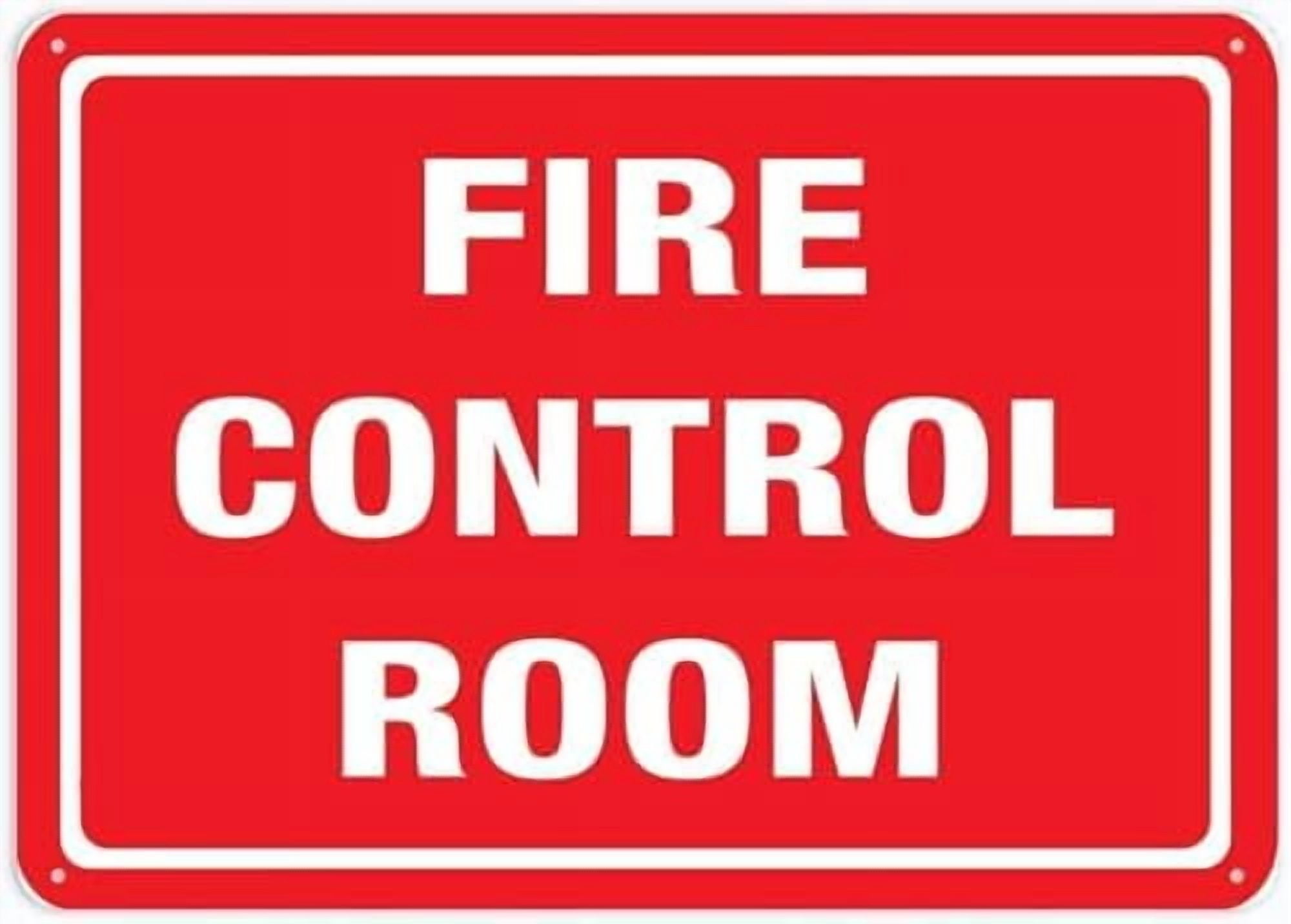 Control Romm Sign Warning Sign - Fire Control Room, Warning Metal Sign, Vintage Wall ...