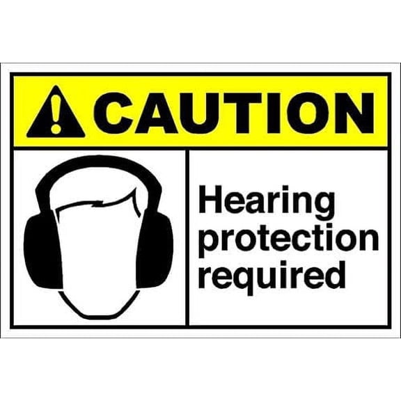 Warning Sign Hearing Protection Required Caution Sign Business Sign 12X8 Inches Aluminum Metal Tin Sign