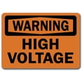 thumbnail image 1 of Warning Sign - High Voltage  - 10" x 14" OSHA Safety Sign, 1 of 1
