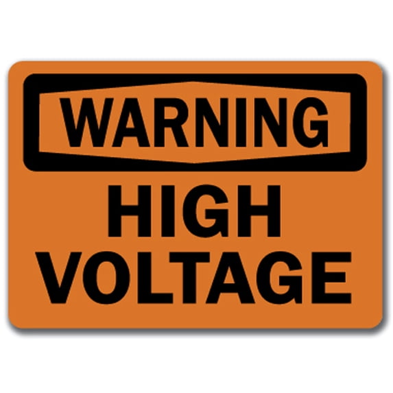 Warning Sign - High Voltage  - 10" x 14" OSHA Safety Sign