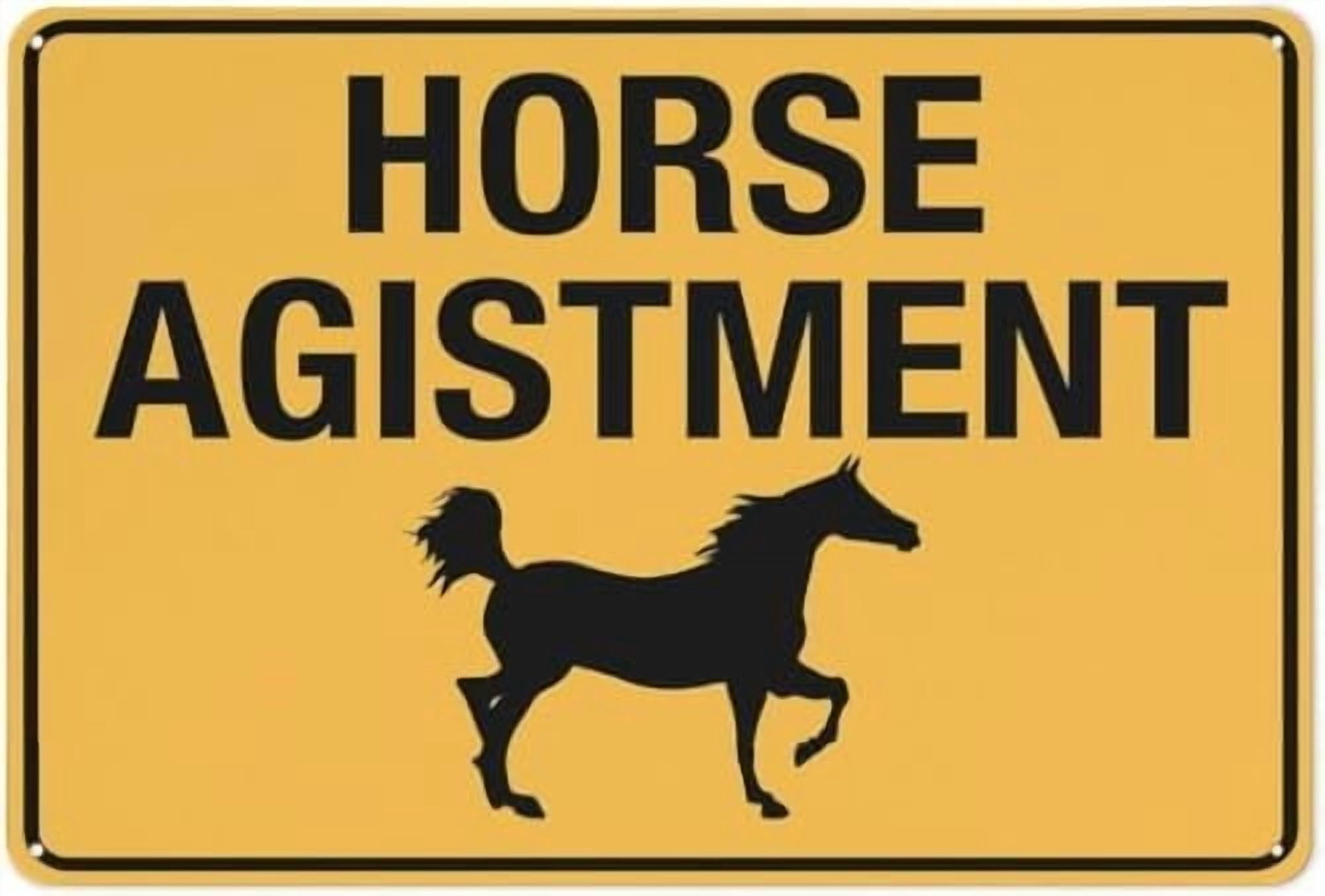 Warning Sign - Horse Agistment, Durable Metal Warning Sign, for House ...