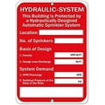 thumbnail image 1 of Warning Sign Hydraulic System Automatic Sprinkler System Hazard Sign Business Sign 12X8 Inches Aluminum Metal Tin Sign, 1 of 4