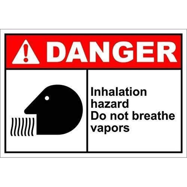 Warning Sign Inhalation Hazard Do Not Breathe Vapors Danger Sign ...