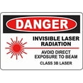thumbnail image 1 of Warning Sign Invisible Laser Radiation Class 3B Laser - 12×8 Inches, Rust-Proof Aluminum, Laser Labs Industrial Workstations Medical Rooms Decor, 1 of 6