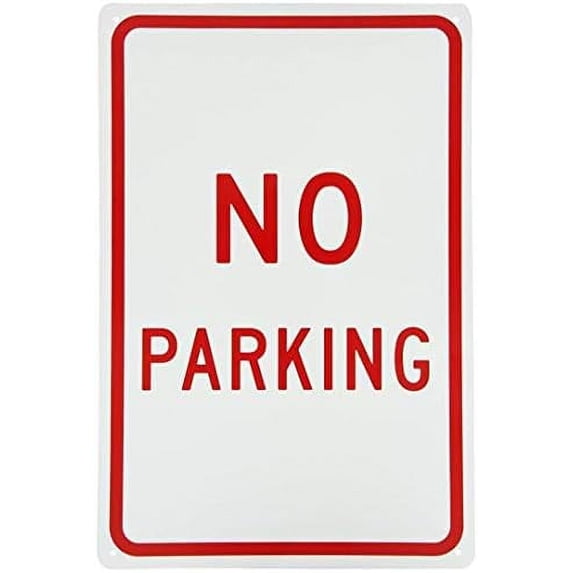 Warning Sign NO Parking，Parking Prohibition Sign Business Sign 12X8 ...