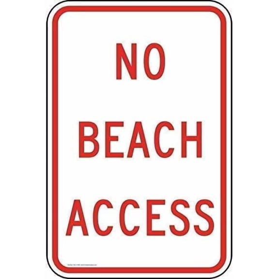 Warning Sign No Beach Access Sign Business Sign 12X8 Inches Metal Tin Sign
