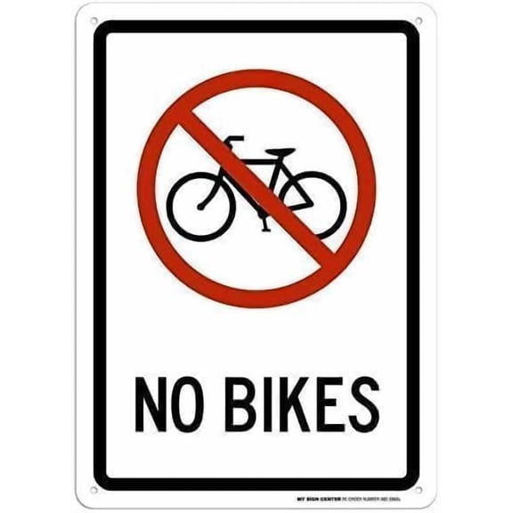 Warning Sign No Bikes Sign Business Sign 12X8 Inches Aluminum Metal Tin Sign