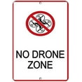 thumbnail image 1 of Warning Sign No Drone Zone Security Sign Business Sign 12X8 Inches Aluminum Metal Tin Sign, 1 of 4
