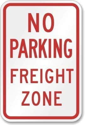 Warning Sign No Parking Freight Zone Sign Business Sign 12X8 Inches ...