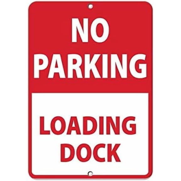 Warning Sign No Parking Loading Dock Activity Sign Loading Zone Sign Business Sign 12X8 Inches Aluminum Metal Tin Sign