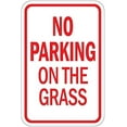 thumbnail image 1 of Warning Sign No Parking On The Grass Sign Business Sign 12X8 Inches Metal Tin Sign, 1 of 4