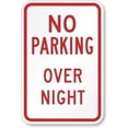 thumbnail image 1 of Warning Sign No Parking Overnight Parking Sign Business Sign 12X8 Inches Aluminum Metal Tin Sign, 1 of 4