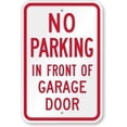 thumbnail image 1 of Warning Sign No Parking - in Front of Garage Door Sign Business Sign 12X8 Inches Metal Tin Sign, 1 of 4