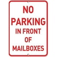 thumbnail image 1 of Warning Sign No Parking in Front of Mailboxes Parking Sign Business Sign 12X8 Inches Metal Tin Sign, 1 of 4