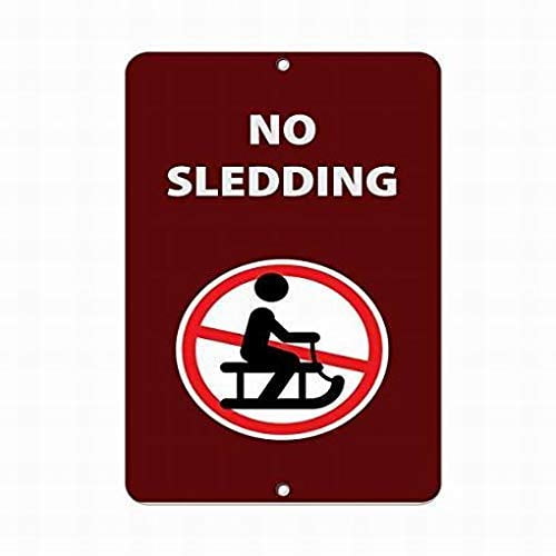 Warning Sign No Sledding Activity Sign Park Signs Park Prohibition Sign