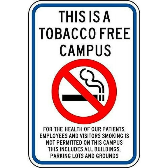 Warning Sign No Smoking Sign Business Sign 12X8 Inches Aluminum Metal Tin Sign