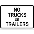 thumbnail image 1 of Warning Sign No Trucks Or Trailers Sign Business Sign 12X8 Inches Aluminum Metal Tin Sign, 1 of 4