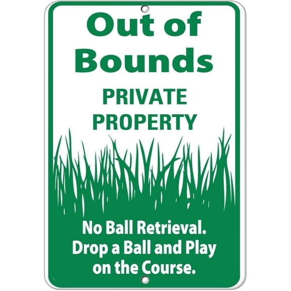 Warning Sign Out of Bounds Private Property No Ball Retrieval. Road Sign Business Sign 8X12 Inches Metal Tin Sign Z1092