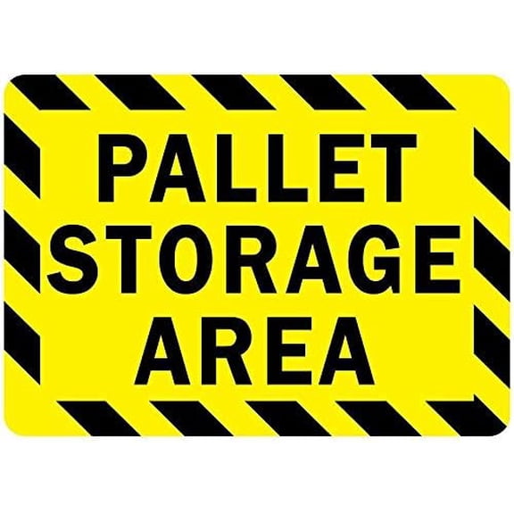 Warning Sign Pallet Storage Area Sign Business Sign 12X8 Inches Aluminum Metal Tin Sign