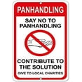 thumbnail image 1 of Warning Sign Panhandling Say No to Panhandling Contribute to Solution Sign Business Sign 12X8 Inches Metal Tin Sign, 1 of 4
