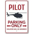 thumbnail image 1 of Warning Sign Pilot PAKING ONLY Violators Will Be Grounded Sign Business Sign 12X8 Inches Metal Tin Sign, 1 of 4